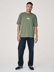 Зеленый хаки - Regular Fit Top Gun License 100% Cotton T-Shirt - Image 2 of 9