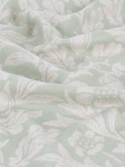 Morris & Co Sage Acorn Tonal Woven Faux Fur Throw - Image 9 of 9