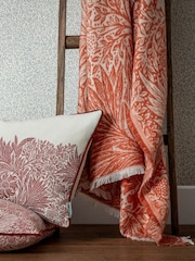 Morris & Co. Russet Marigold Woven Faux Fur Throw - Image 3 of 9