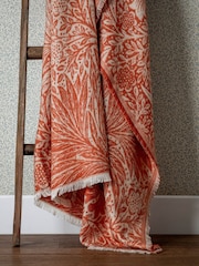 Morris & Co. Russet Marigold Woven Faux Fur Throw - Image 5 of 9
