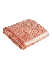 Morris & Co. Russet Marigold Woven Faux Fur Throw - Image 7 of 9