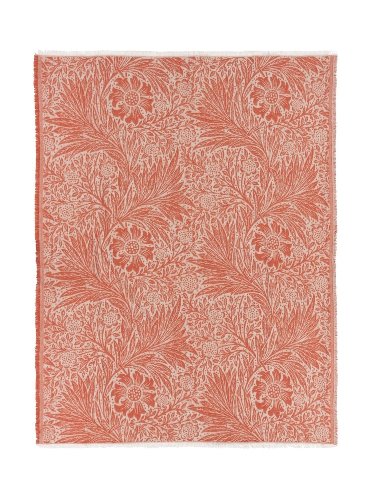 Morris & Co. Russet Marigold Woven Faux Fur Throw - Image 9 of 9