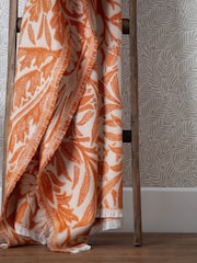 Morris & Co. Brick Acorn Tonal Woven Faux Fur Throw - Image 2 of 9