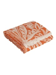 Morris & Co. Brick Acorn Tonal Woven Faux Fur Throw - Image 8 of 9