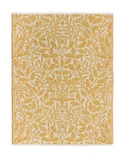 Morris & Co Gold Acorn Tonal Woven Faux Fur Throw - Image 5 of 6