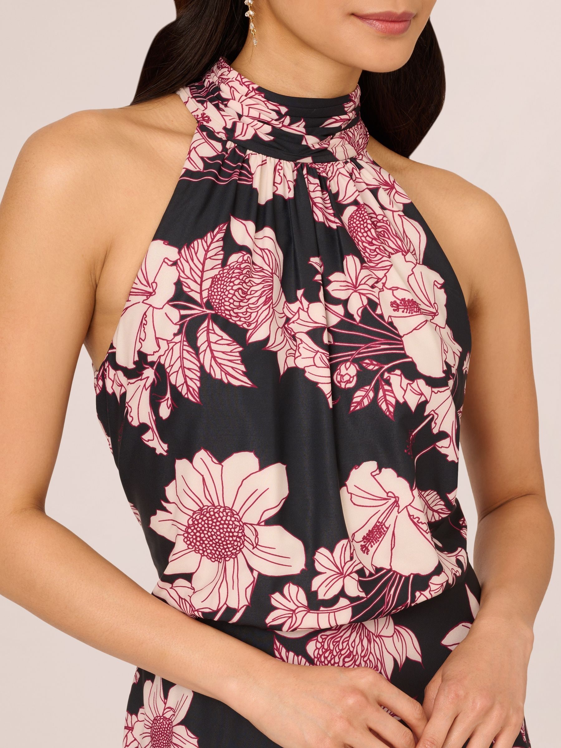 【海外限定】AdriannaPapell ドレス☆Pink Halter Sheath Short E98484s.jpg