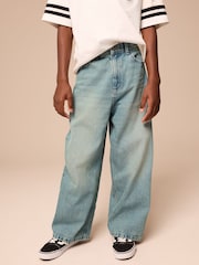 Blue Super-wide Fit Authentic 100% Cotton Jeans (3-16yrs) - Image 1 of 6