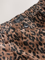 Leopard Print Elasticated Waist Barrel Leg Trousers - Image 7 of 8
