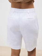 Wit - Linnen rijke city shorts - Image 4 of 4