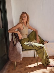 Vert - Pantalons amples avec Lin - Image 1 of 8