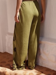 Vert - Pantalons amples avec Lin - Image 2 of 8