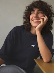 self. Black 100% Cotton Oversized Heavyweight T-Shirt - Image 5 of 9