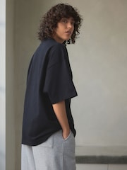 self. Black 100% Cotton Oversized Heavyweight T-Shirt - Image 6 of 9