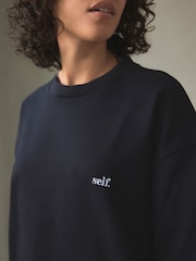 self. Black 100% Cotton Oversized Heavyweight T-Shirt - Image 7 of 9