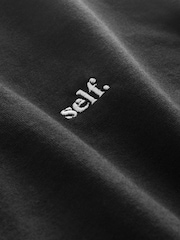 self. Black 100% Cotton Oversized Heavyweight T-Shirt - Image 9 of 9