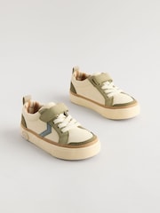 Neutral Standard Fit (F) Touch Fastening Chevron Trainers - Image 1 of 6