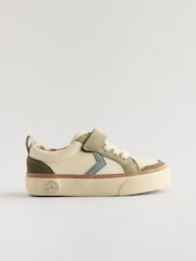 Neutral Standard Fit (F) Touch Fastening Chevron Trainers - Image 2 of 6