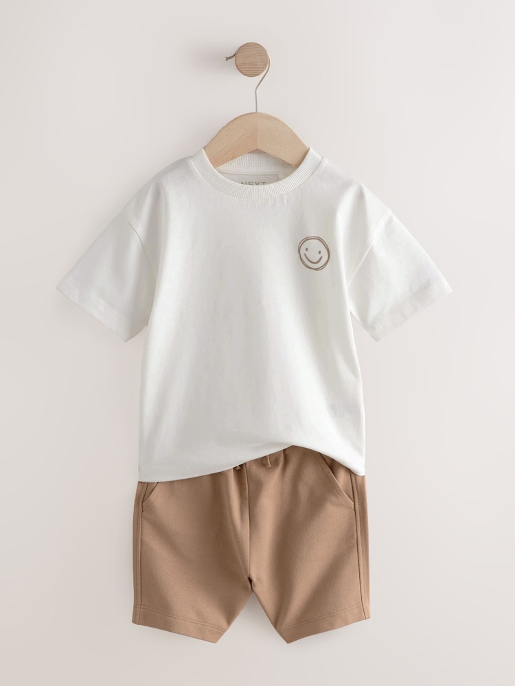 Monochrome Short Sleeve T-Shirts & Joggers Set 2 Pack (3mths-7yrs) - Image 10 of 13