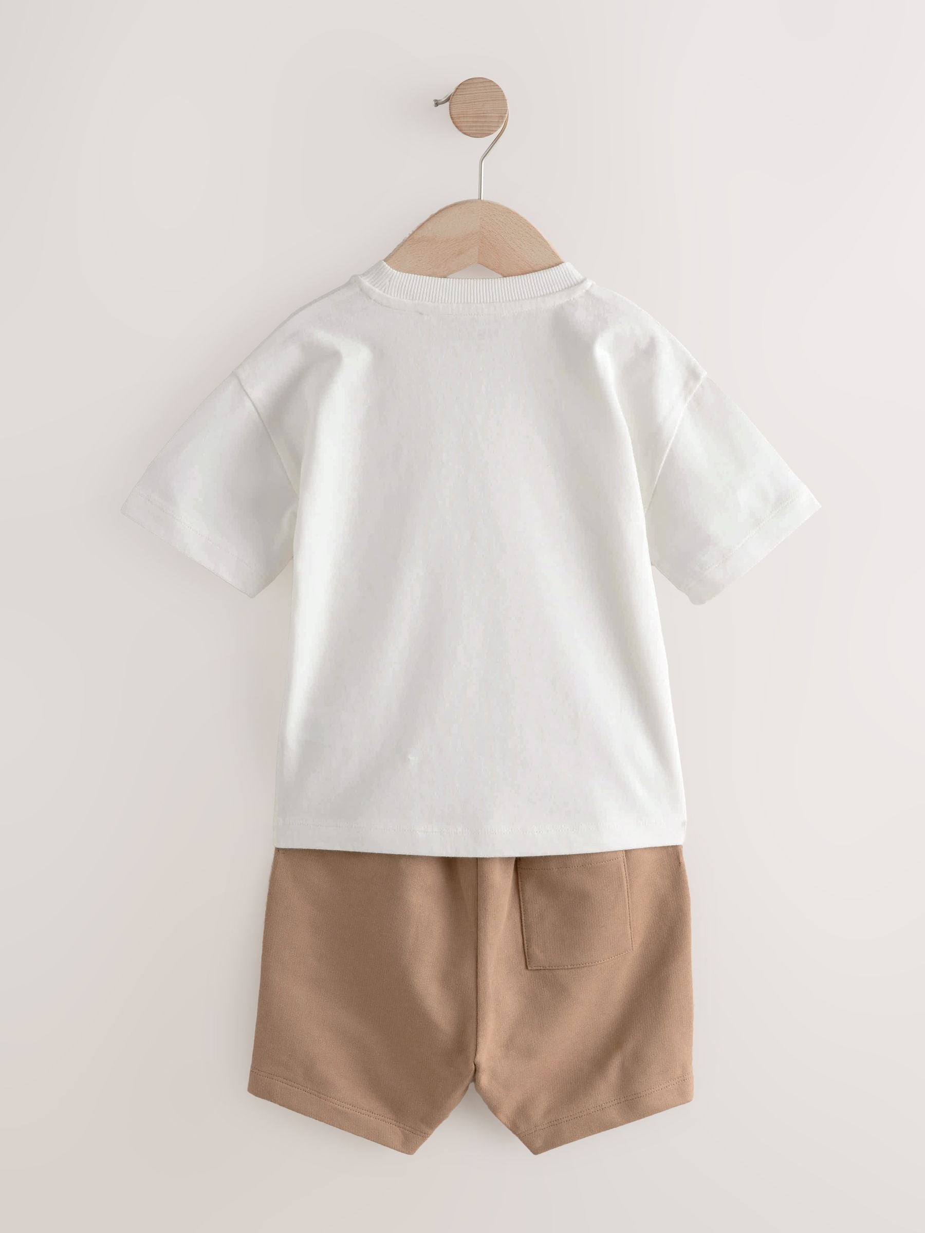 Buy Monochrome Short Sleeve T-Shirts & Joggers Set 2 Pack