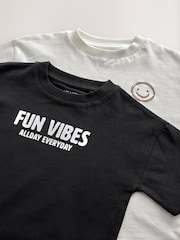 Monochrome Short Sleeve T-Shirts & Joggers Set 2 Pack (3mths-7yrs) - Image 12 of 13