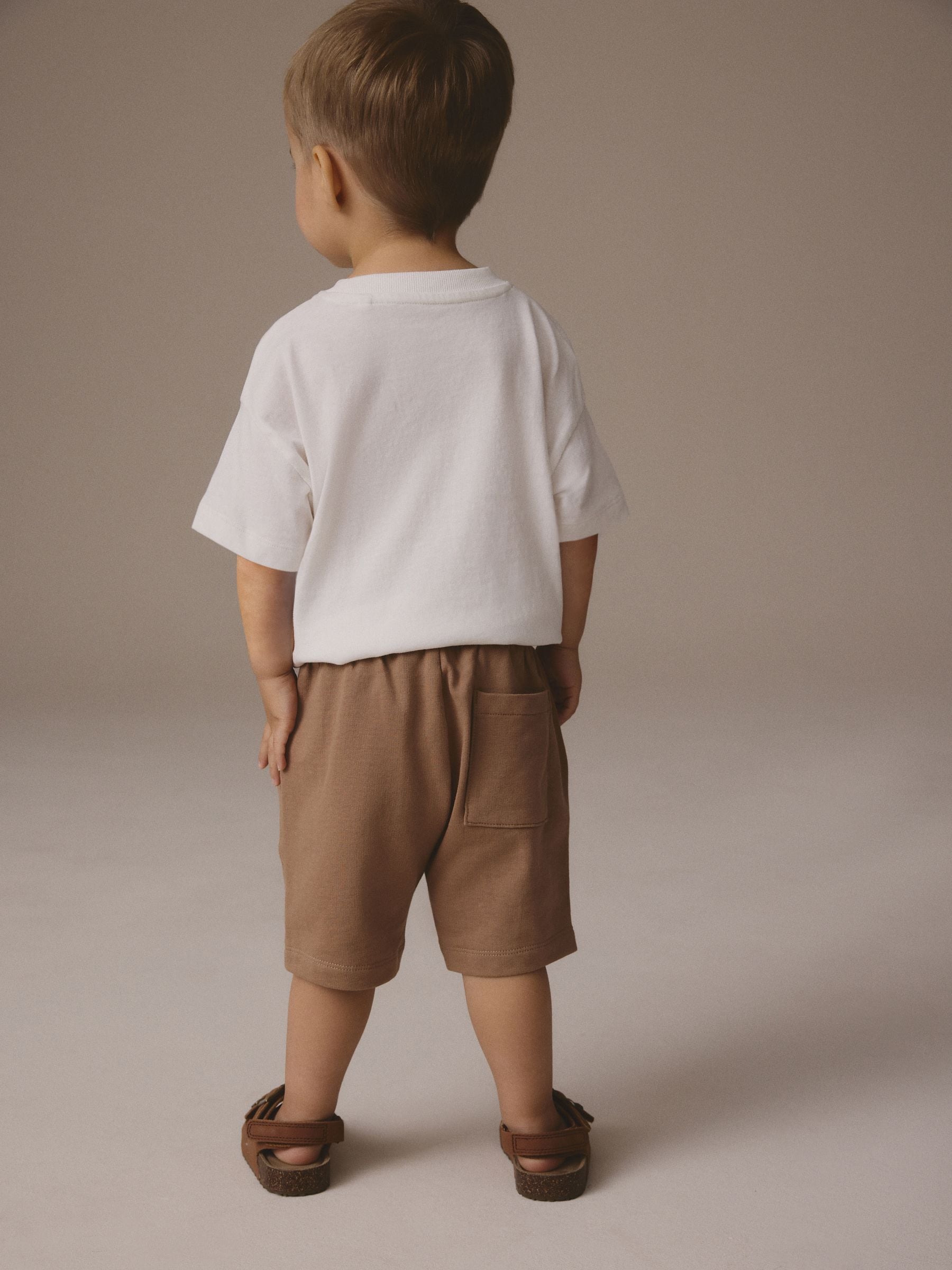 Buy Monochrome Short Sleeve T-Shirts & Joggers Set 2 Pack