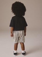 Monochrome Short Sleeve T-Shirts & Joggers Set 2 Pack (3mths-7yrs) - Image 5 of 13
