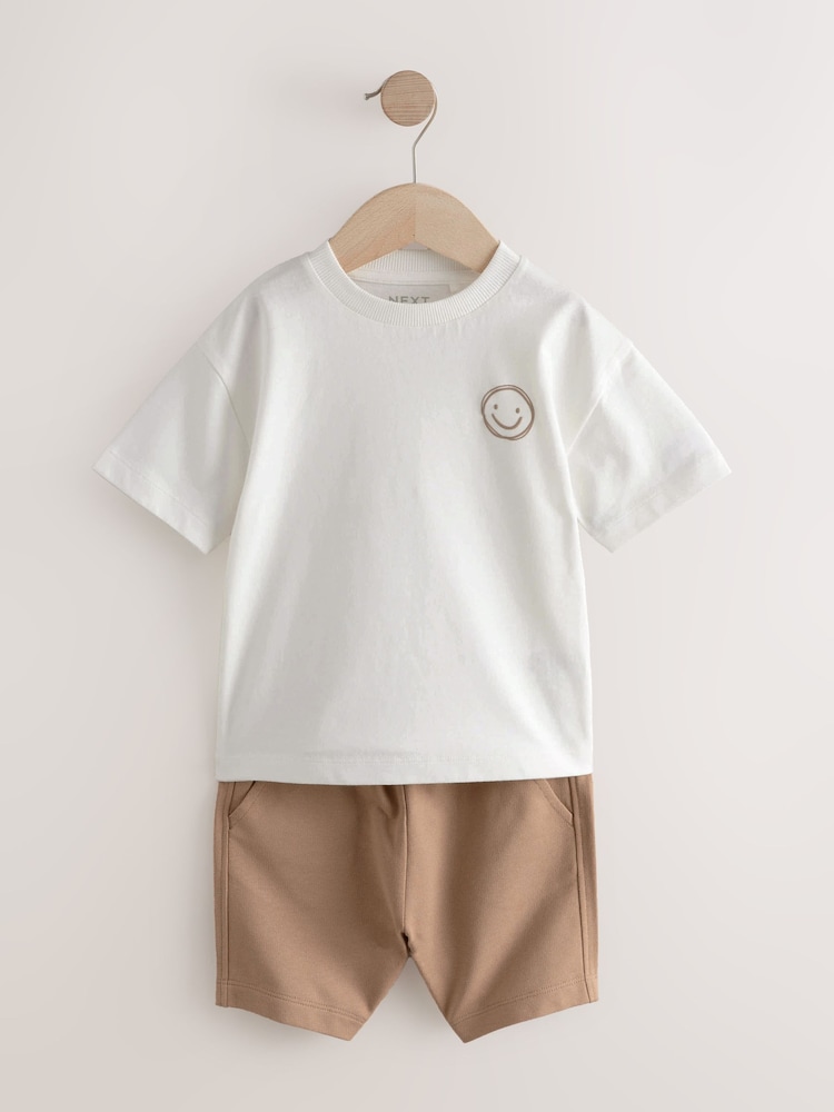 Monochrome Short Sleeve T-Shirts & Joggers Set 2 Pack (3mths-7yrs) - Image 9 of 13