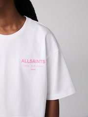 Белый/розовый - smALLSAINTS Oversized Girls Underground Crew T-Shirt - Image 3 of 7