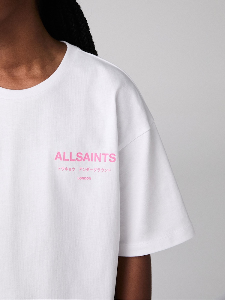 Blanc/Rose - T-shirt SmallSaints Oversize Girls Underground Col rond - Image 3 of 7
