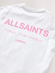 Белый/розовый - smALLSAINTS Oversized Girls Underground Crew T-Shirt - Image 7 of 7