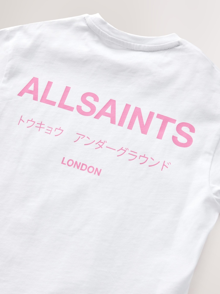 Белый/розовый - smALLSAINTS Oversized Girls Underground Crew T-Shirt - Image 7 of 7