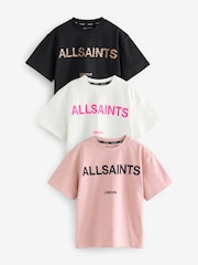 smALLSAINTS Oversized Girls Logo 100% Cotton T-Shirts 3 Packs - صورة 1 من 7