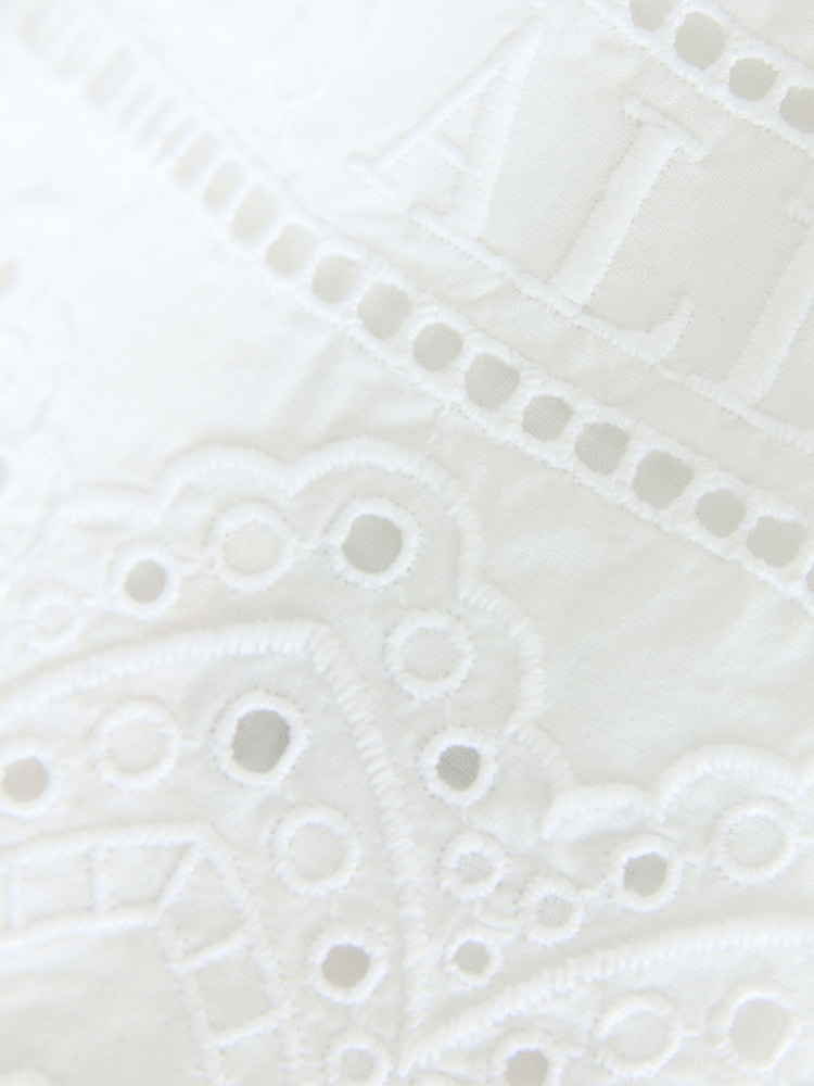 smALLSAINTS White/Broderie Girls Smock Dress - Image 2 of 4