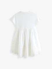 smALLSAINTS White/Broderie Girls Smock Dress - Image 4 of 4
