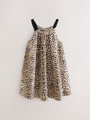 smALLSAINTS Leopard Print 100% Cotton Printed Girls Dress - Image 6 of 9