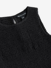 smALLSAINTS Black Ode Smocked Sleeveless 100% Cotton Dress - Image 11 of 11