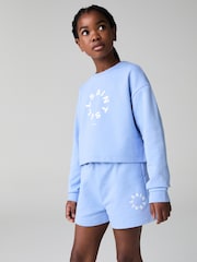 smALLSAINTS Blue Tierra Sweatshirt and Sweat Shorts Girls Set - Image 1 of 9