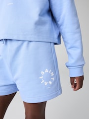 smALLSAINTS Blue Tierra Sweatshirt and Sweat Shorts Girls Set - Image 4 of 9