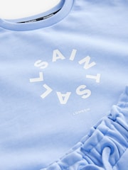 smALLSAINTS Blue Tierra Sweatshirt and Sweat Shorts Girls Set - Image 7 of 9