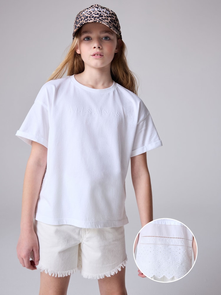 Camiseta de algodón 100 % con bordado en la espalda para niñas de smALLSAINTS - Imagen 1 de 8