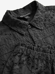 smALLSAINTS Black Girls 100% Cotton Broderie Shirt and Shorts Set - Image 8 of 9