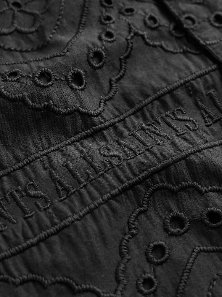 smALLSAINTS Black Girls 100% Cotton Broderie Shirt and Shorts Set - Image 9 of 9