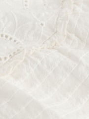 smALLSAINTS White Girls Broderie Tiered 100% Cotton Skirt - Image 9 of 9