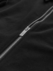Black Zip Through Short Sleeve 100% Cotton Polo Shirt (3-16yrs) - Image 3 of 4