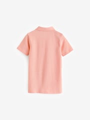 Peach Marl Short Sleeve Polo Shirt (3-16yrs) - Image 2 of 4