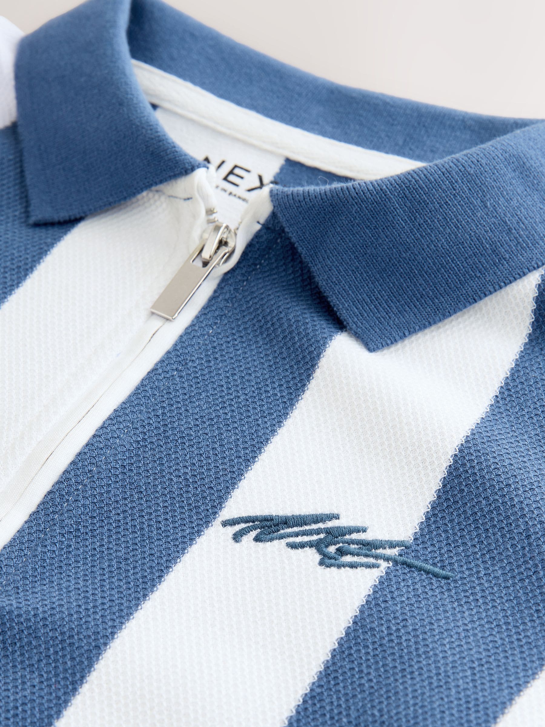Buy Blue/White Stripe Short Sleeve Polo Shirt (3-16yrs) from Next USA