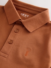 Rust Brown Short Sleeve Polo Shirt (3-16yrs) - Image 4 of 4