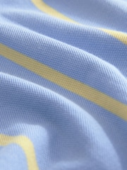 Blue/Yellow Stripe Short Sleeve Polo Shirt (3-16yrs) - Image 3 of 4