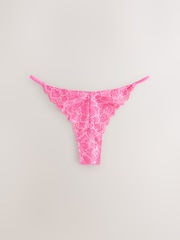 Розовый - Pretty Floral Lace Knickers - Image 7 of 9