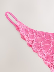 Розовый - Pretty Floral Lace Knickers - Image 8 of 9